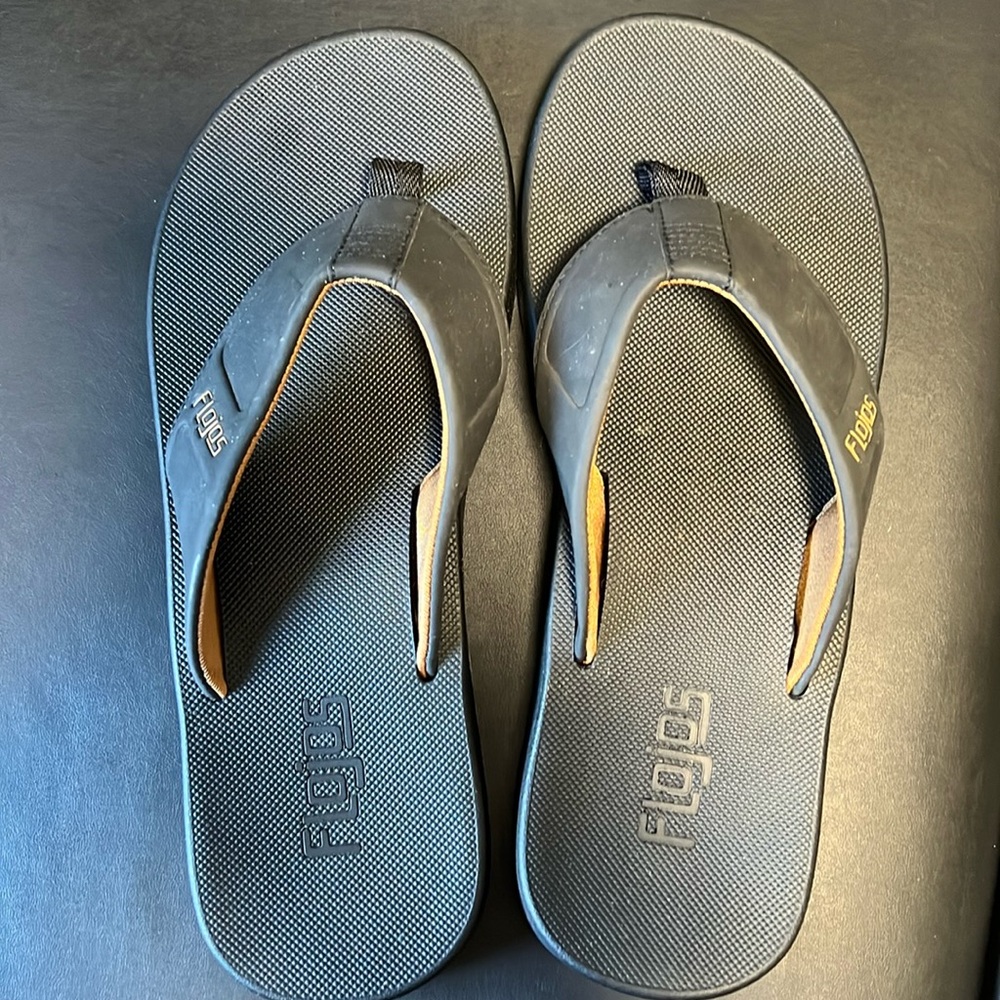 Flojos Flip Flops Black Not Worn Outisde